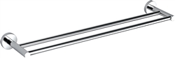 Aqua RONDO 18" Double Towel Bar - Chrome