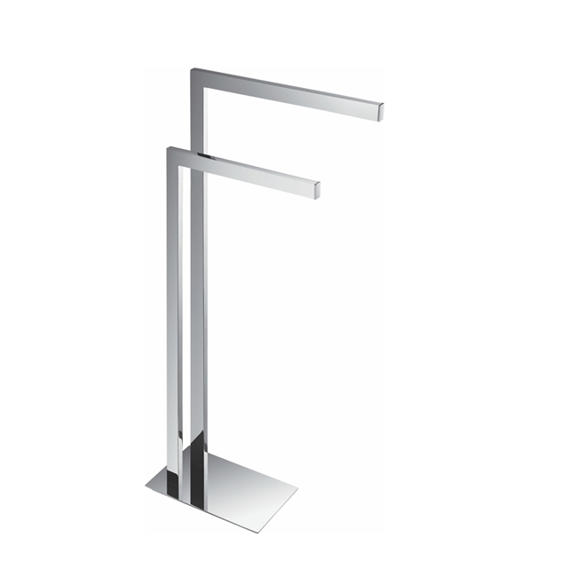 Aqua Piazza by KubeBath Free Standing Towel Rack  - Chrome