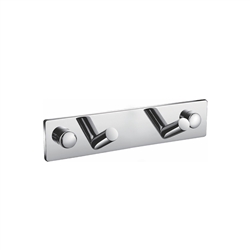 Aqua Chiaro by KubeBath Robe Hook With 2 Hooks - Chrome