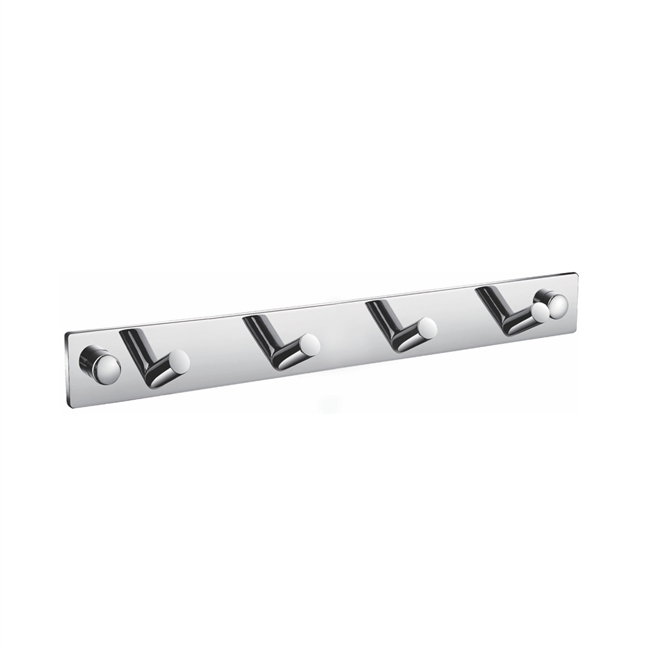 Aqua Chiaro by KubeBath Robe Hook With 4 Hooks - Chrome