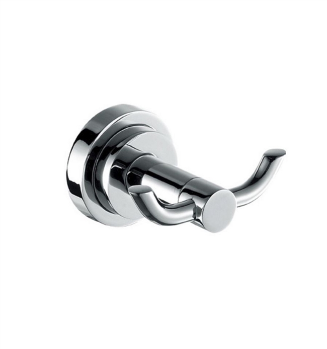 Aqua RONDO Double Robe Hook - Chrome
