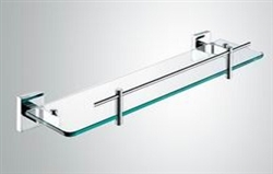 Aqua SQUADRA Glass Shelf - Chrome
