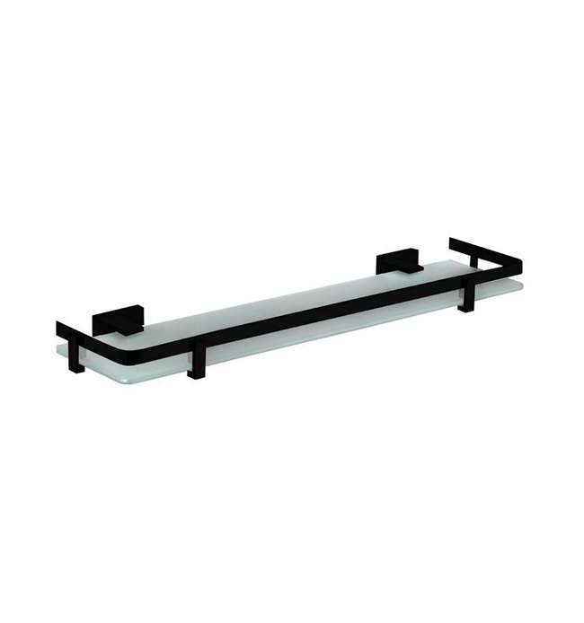 Aqua PLATO Glass Shelf - Black