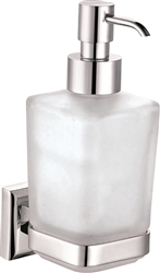 Aqua NUON Wall Mount Frosted Glass Soap Dispenser - Chrome