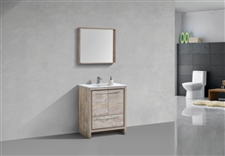KubeBath Dolce 30â€³ Nature Wood Modern Bathroom Vanity