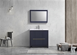 KubeBath Dolce 36'' Blue Wood Modern Bathroom Vanity