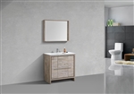 KubeBath Dolce 36â€³ Nature Wood Modern Bathroom Vanity