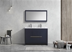KubeBath Dolce 48'' Double SinkBlue Modern Bathroom Vanity