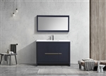 KubeBath Dolce 48'' Blue Modern Bathroom Vanity