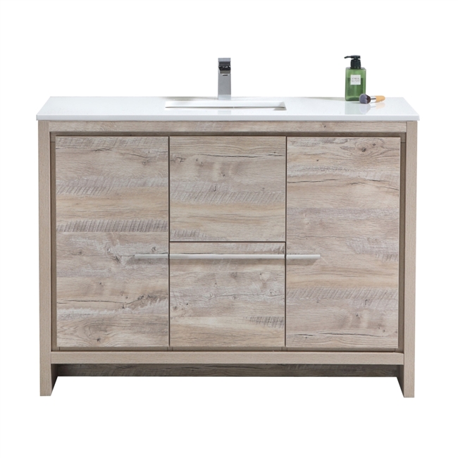 Dolce 48'' Nature Wood Modern Bathroom Vanity