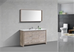 KubeBath Dolce 60'' Single Sink Nature Wood Modern Bathroom Vanity