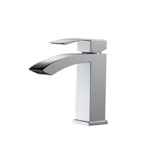 Aqua Balzo Single Lever Wide Spread Bathroom Vanity Faucet - Chrome