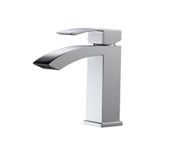 Aqua Balzo Single Lever Wide Spread Bathroom Vanity Faucet - Chrome