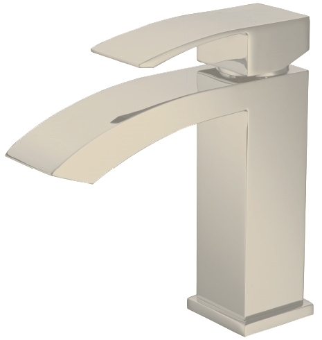 Aqua Balzo Single Lever Wide Spread Bathroom Vanity Faucet - Brush Nickel
