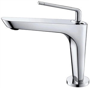 Aqua Saggio by KubeBath Single Lever Bathroom Vanity Faucet  - Chrome