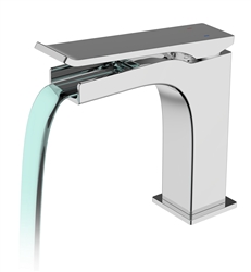 Aqua Cascata Single Lever Bathroom Vanity Faucet - Chrome