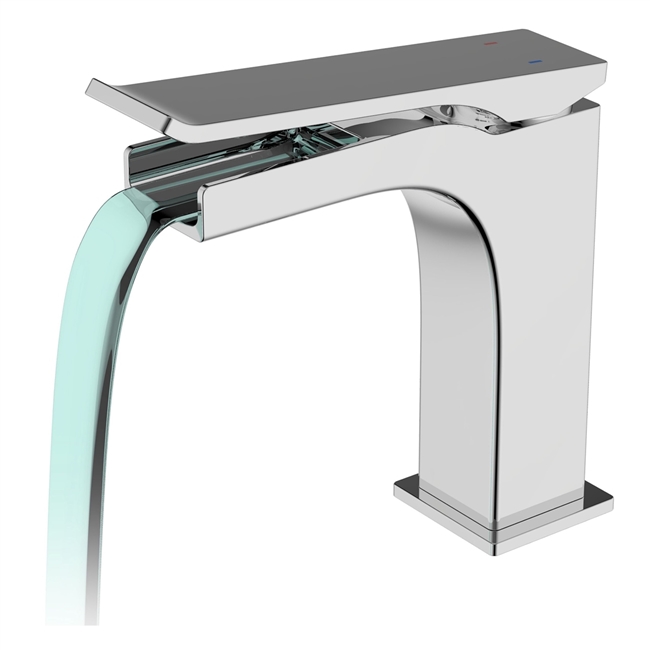 Aqua Cascata Single Lever Bathroom Vanity Faucet - Chrome