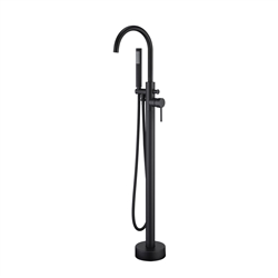 Aqua Floor Mounted Soker Tub Faucet - Black