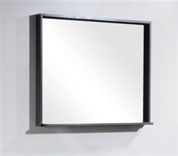 Bliss 34" Wide Mirror w/ Shelf - Gray Oak