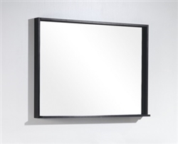 Bliss 38" Wide Mirror w/ Shelf - Black