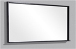 Bliss 55" Wide Mirror w/ Shelf - High Gloss Gray Oak