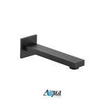 Aqua Piazza by KubeBath 7" Long Tub Filler - Matte Black Finish