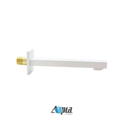 Aqua Piazza by KubeBath 7" Long Tub Filler - Matte White Finish