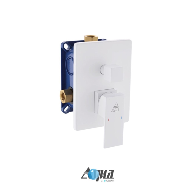 Aqua Piazza by KubeBath 2-Way Rough-in Valve - Matte White