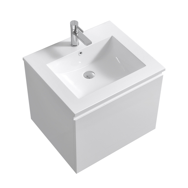 24'' Balli Modern Wall Mount bathroom Vanity - Gloss White