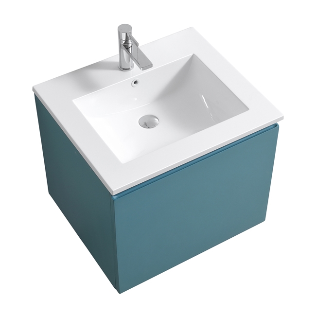 24'' Balli Modern Wall Mount bathroom Vanity - Teal Green