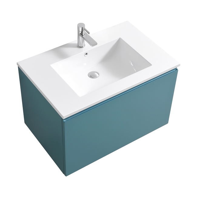32'' Balli Modern Wall Mount bathroom Vanity - Teal Green
