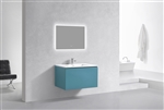36'' Balli Modern Wall Mount bathroom Vanity - Teal Green