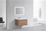 36'' Balli Modern Wall Mount bathroom Vanity - White Oak