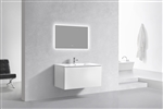 40'' Balli Modern Wall Mount bathroom Vanity - Gloss White