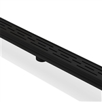 Kube 28â€³ Black Stainless Steel Linear Grate