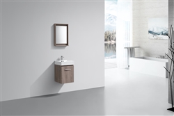 Bliss 16'' Butternut Wall Mounted Modern Bathroom Vanity