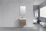 Bliss 24" Butternut Wood Modern Bathroom Vanity