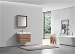 Bliss 24" Honey Oak Wood Wall Mount Modern Bathroom Vanity  |  <span style="color: rgb(147, 112, 219); ">In Stock  </span></div>