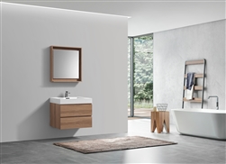 Bliss 24" Honey Oak Wood Modern Bathroom Vanity