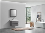 Bliss 24"  Vulcan Ash Grey Wood Modern Bathroom Vanity