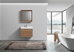 Bliss 30" Honey oak Wood Wall Mount Modern Bathroom Vanity