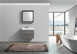Bliss 30" Vulcan Ash Grey Wall Mount Modern Bathroom Vanity