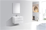 Bliss 36" High Glossy White Modern Bathroom Vanity