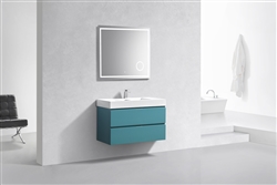 Bliss 36" Teal Green Modern Bathroom Vanity