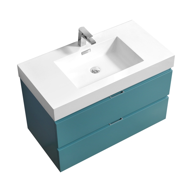 Bliss 36" Teal Green Modern Bathroom Vanity