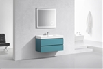 Bliss 40" Teal Green Wall Mount Modern Bathroom Vanity  |  <span style="color: rgb(147, 112, 219); ">In Stock</div>