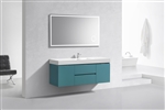 Bliss 60" Teal Green Wall Mount  Single Sink Modern Bathroom Vanity  |  <span style="color: rgb(147, 112, 219); ">In Stock</span></div>