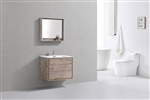 DeLusso 30" Nature Wood Wall Mount Modern Bathroom Vanity