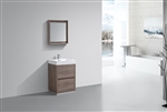 Bliss  24" Butternut Floor Mount  Modern Bathroom Vanity