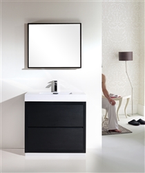 Bliss 40" Floor Mount Black Bathroom Vanity